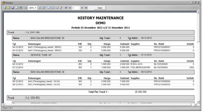 History Maintenance